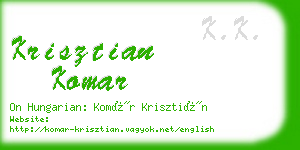 krisztian komar business card